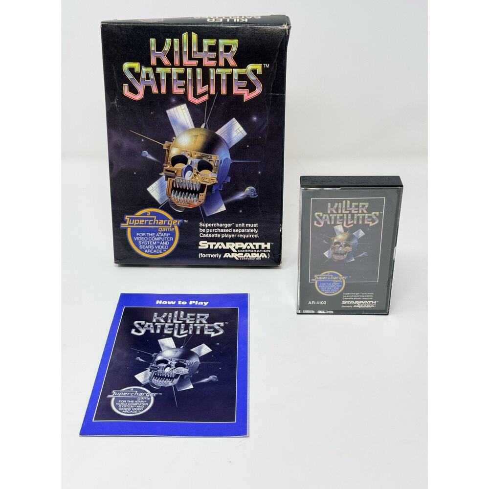 Killer Satellites Atari 2600 Starpath Complete CIB Tested